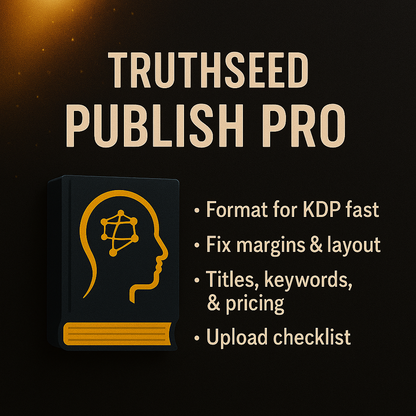 TruthSeed DIY Publishing Suite – Write, Edit & Publish Without the Guesswork